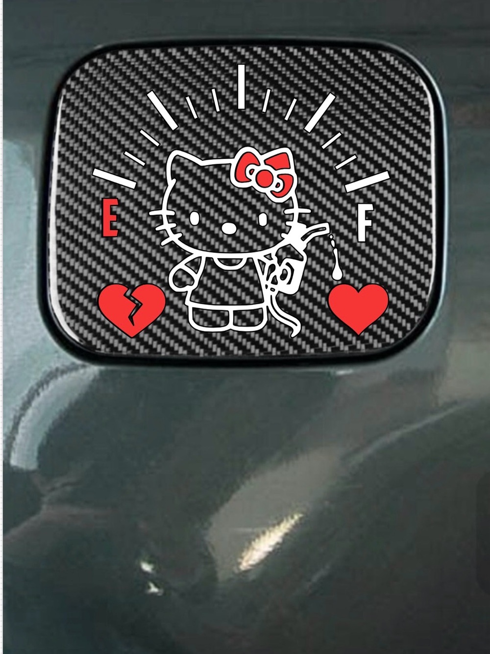 Hello Kitty gas tank gauge decal size 5 inches